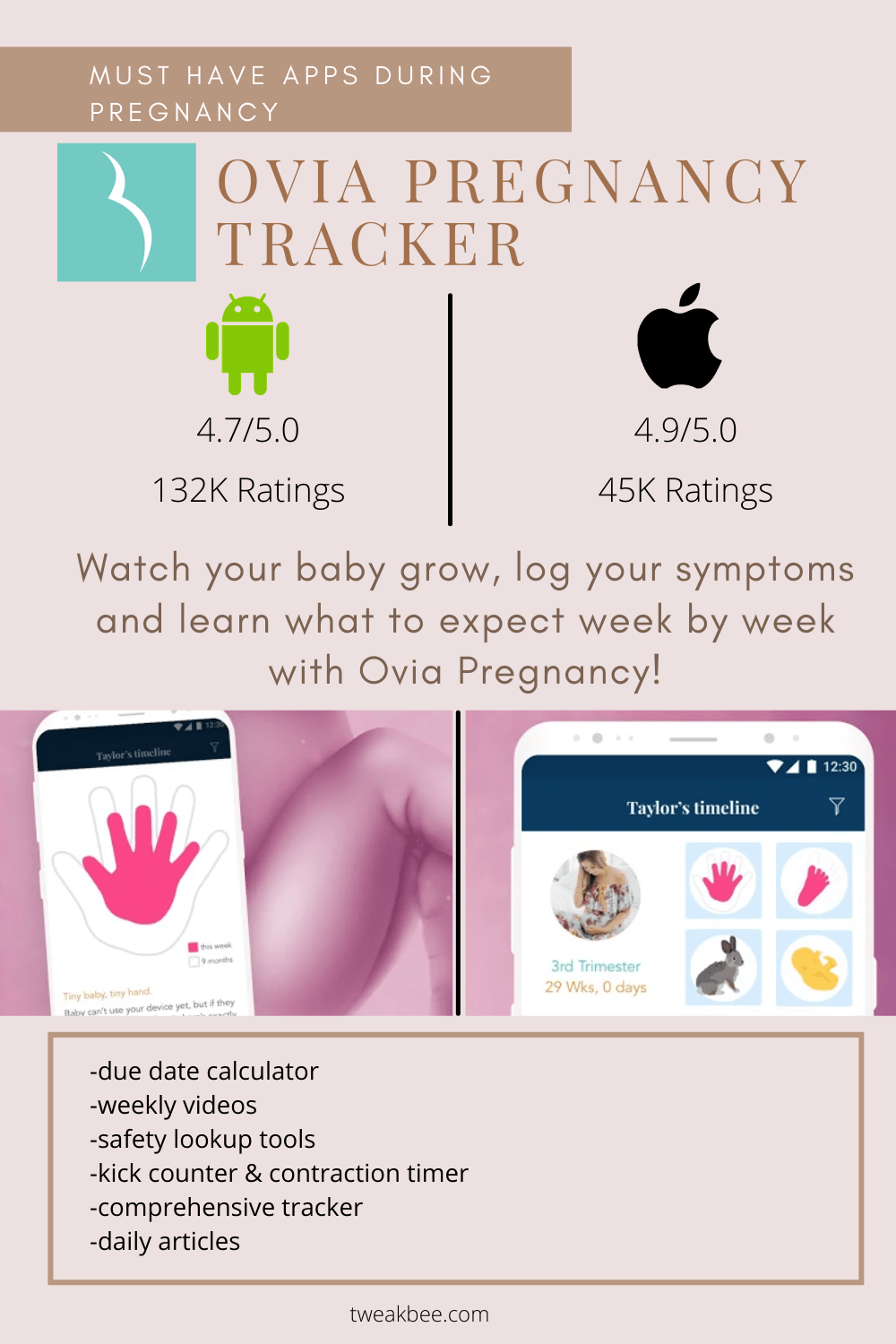 Ovia Pregnancy app Must Have Apps During Pregnancy