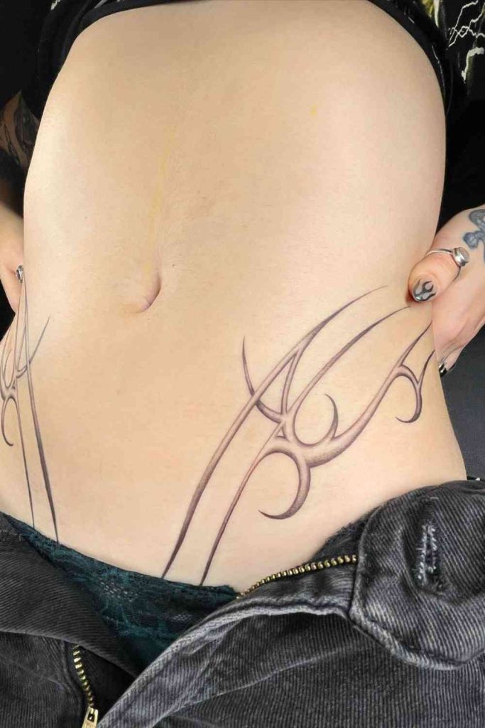 Lower Stomach Tattoo