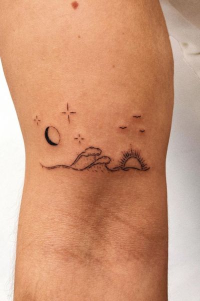 Ocean Wave Tattoo