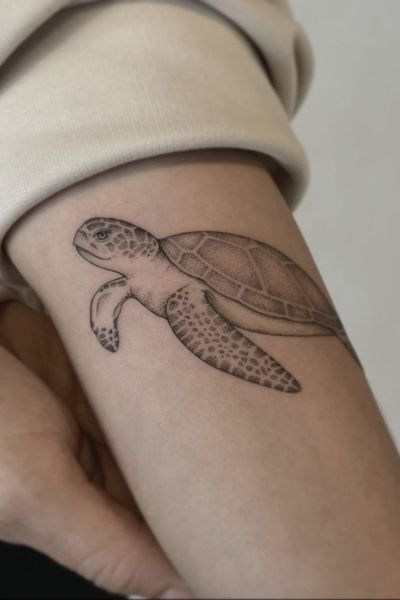 Sea turtle tattoo