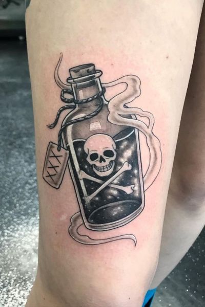 Poison Bottle tattoo