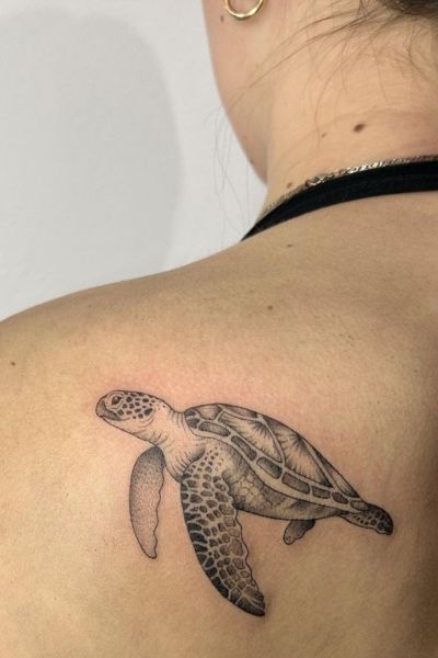 Sea turtle tattoo