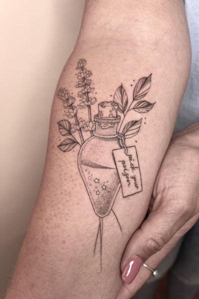 Poison Bottle tattoo