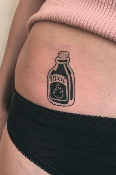 Poison Bottle tattoo