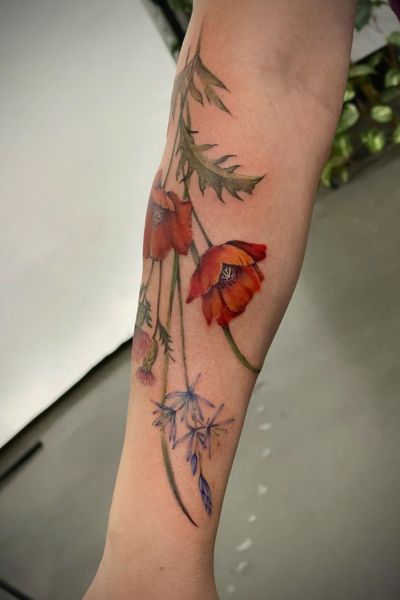 Poppy Flower Tattoo