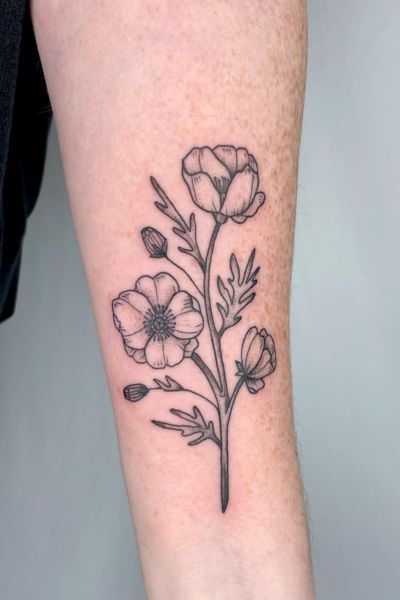 Poppy Flower Tattoo