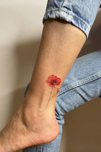 Poppy Flower Tattoo