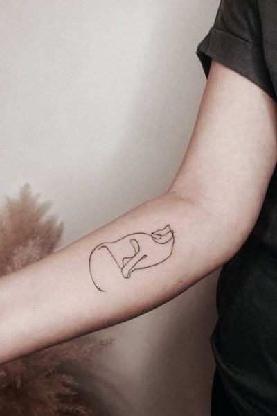 Single Line Tattoo