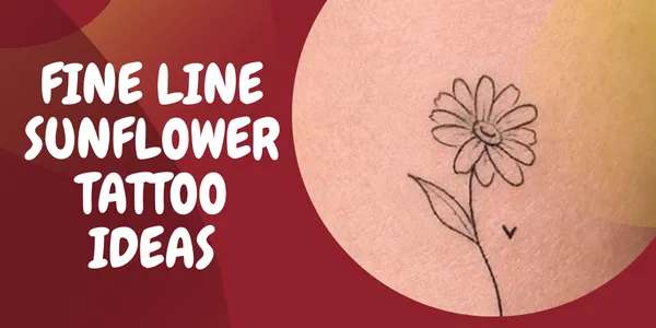Fine Line Sunflower Tattoo IDEAS
